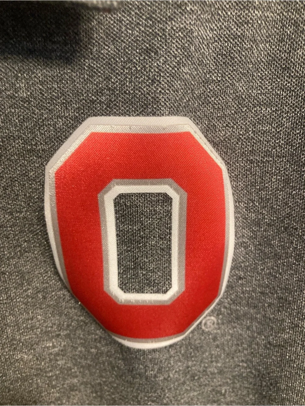 Nike Ohio State Gray Polo with Red Trim and O Patch